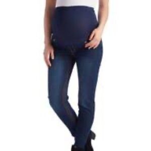 times two maternity over the belly jeans in dark wash size M.